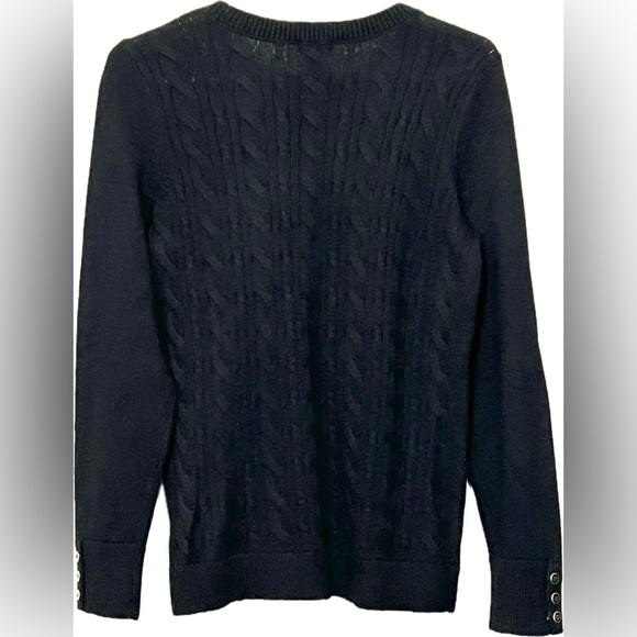 Talbots Cable Knit Pullover Sweater, Women’s, Color Black, Size Small, NWOT - Picture 3 of 9